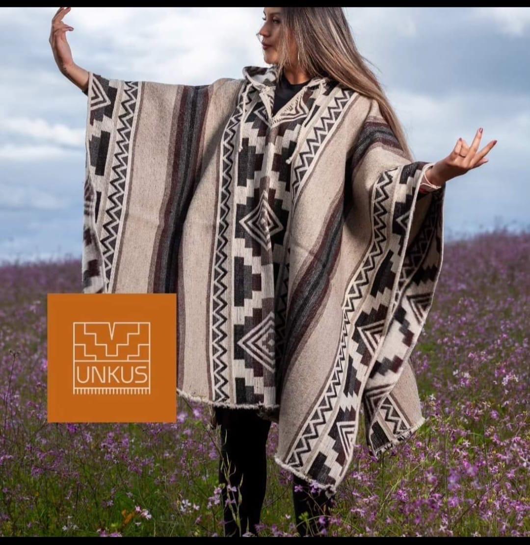 Andean Heritage Wool Poncho – "Pachamama"